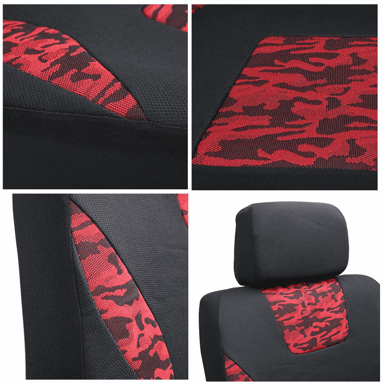 Factory Price Car Seat Cover Sport Design Red Seat Cover All Season Adapt for 90% Car Models Protection of Cars Full Set 25 Days