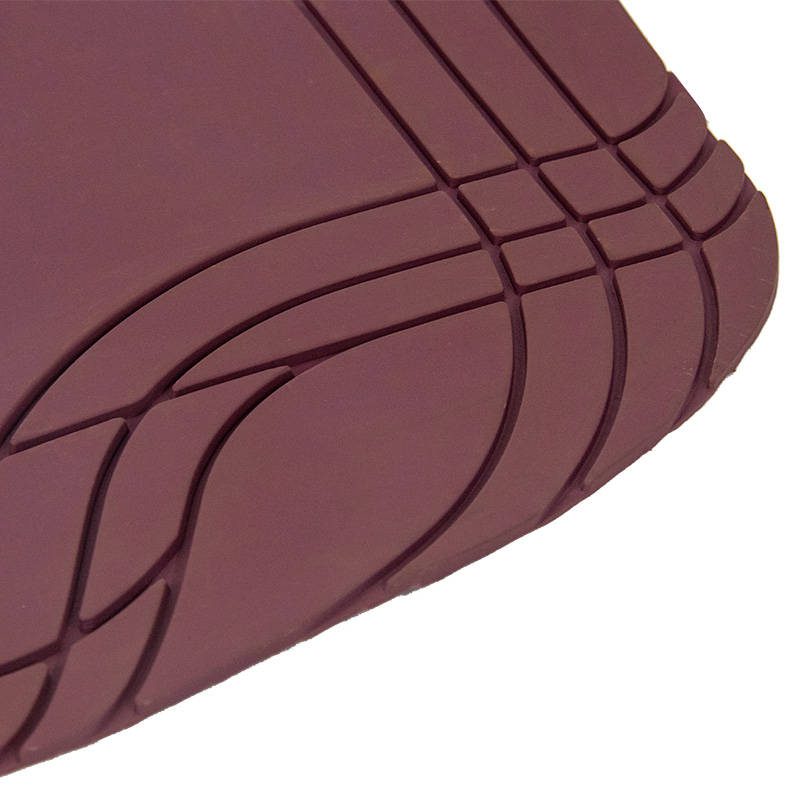 car accessories maroon anti skid car mats 4 pieces universal floor mat