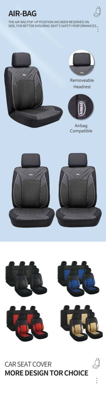 Designer luxury leather polyester covers seats for cars Four seasons auto universal car seat cover